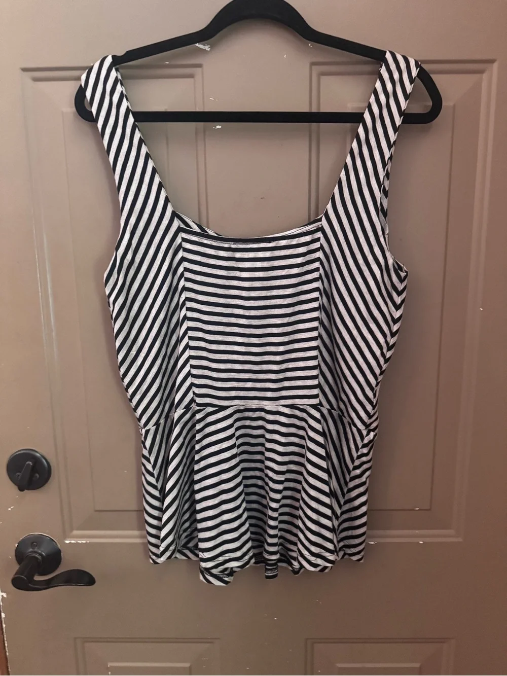 Striped Black & White Tank Top - Picture 2 of 4